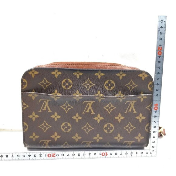 Authentic Louis Vuitton LV Clutch Orsay Brown Monogram mn378-120625 - Picture 2 of 16